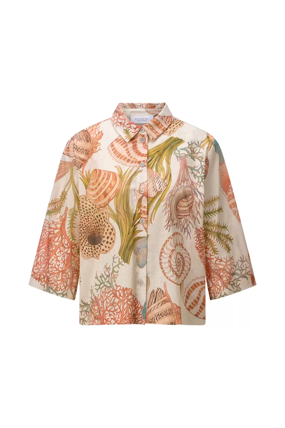 Printed Short Sleeves Blouse female