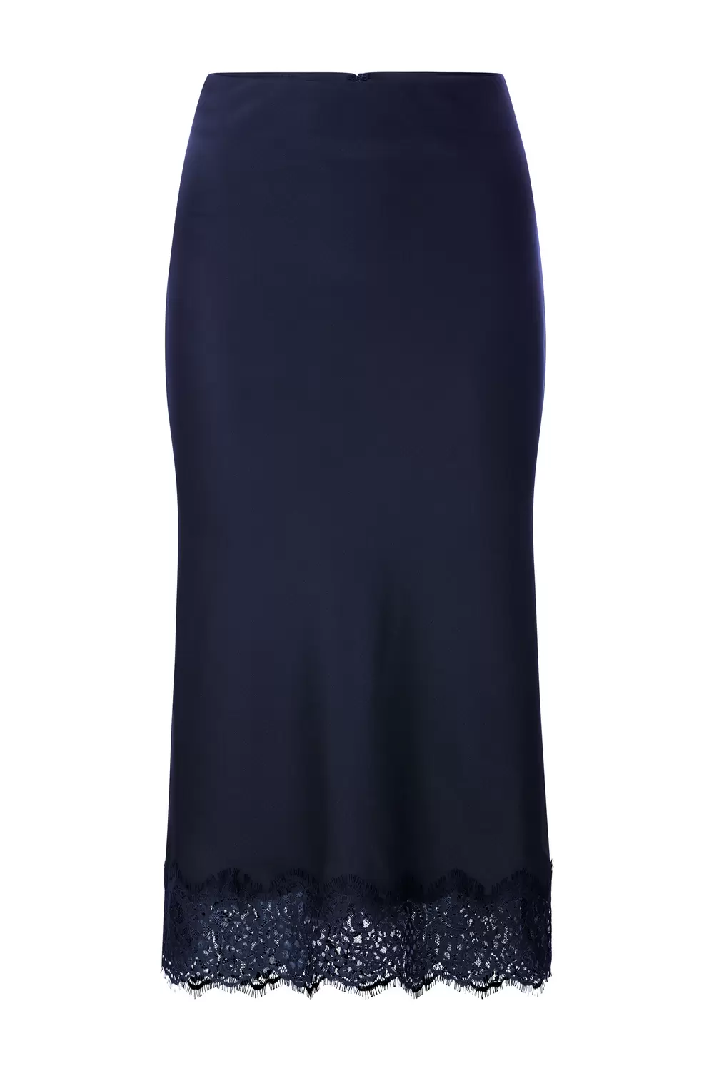 Satin midi skirt female