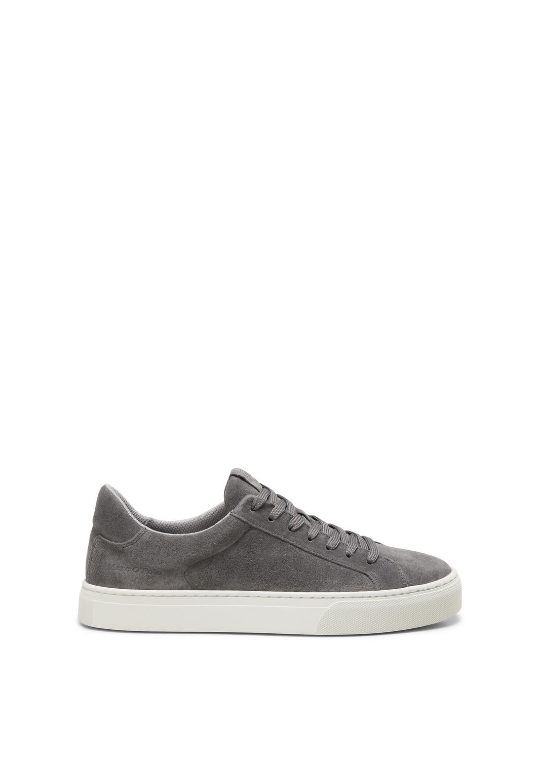 Sneaker aus Veloursleder in Light Graphit