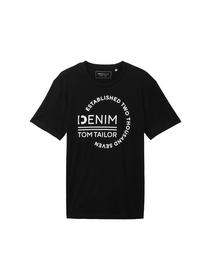 Basic T-Shirt mit Logo Print