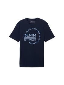 Basic T-Shirt mit Logo Print