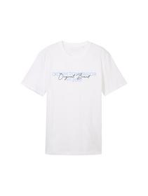Basic T-Shirt mit Logo Print