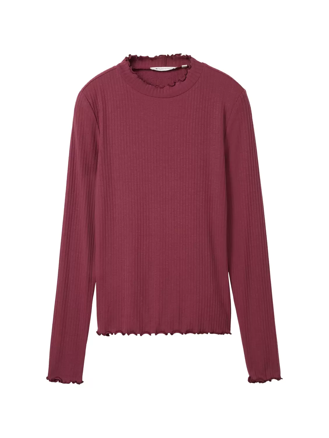 Langarmshirt mit Rippstruktur