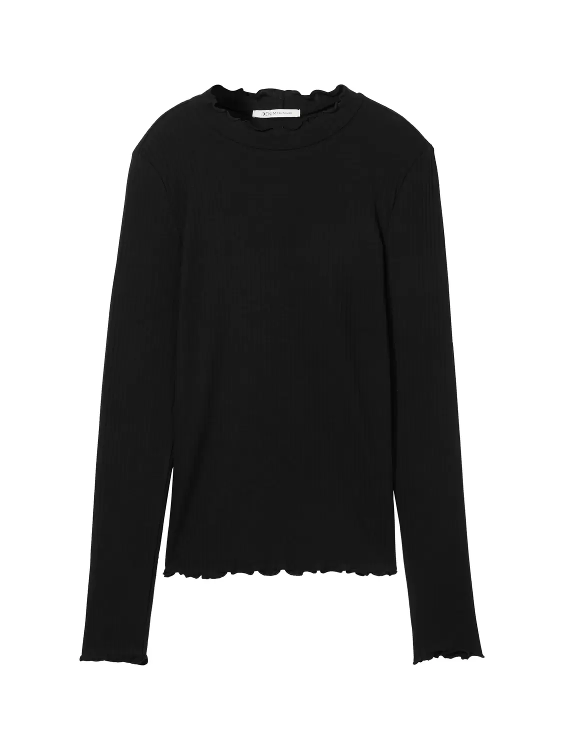 Langarmshirt mit Rippstruktur