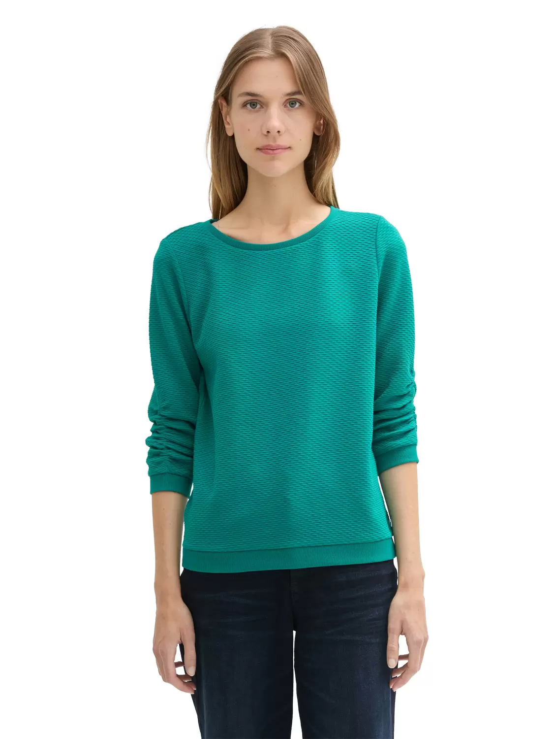 Sweatshirt mit Raffungen