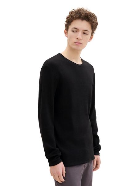 structured roll edge knit