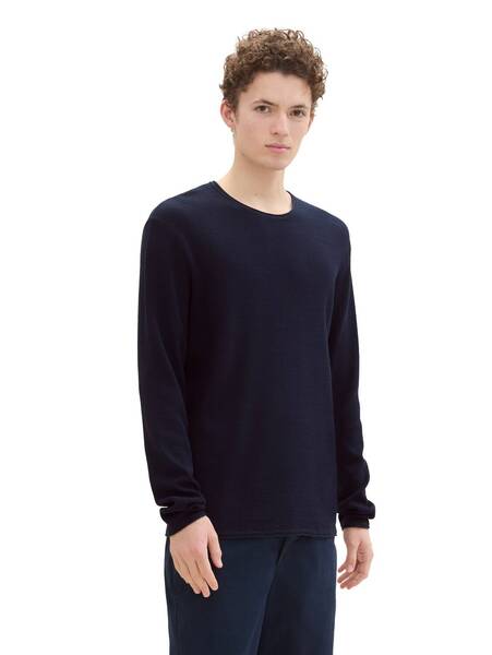 structured roll edge knit