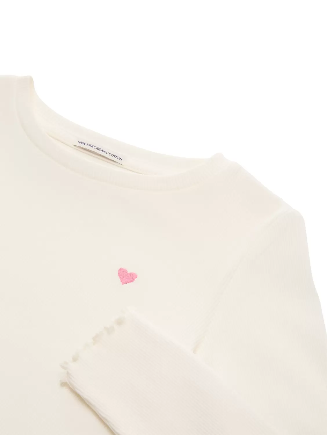 Geripptes Langarmshirt mit Bio-Baumwolle