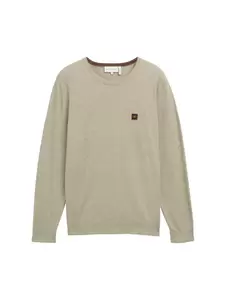 Strickpullover mit Logo Badge