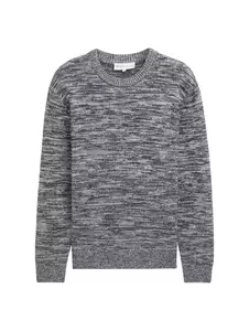 multicolor crewneck knit - 36855/navy sea foam mou