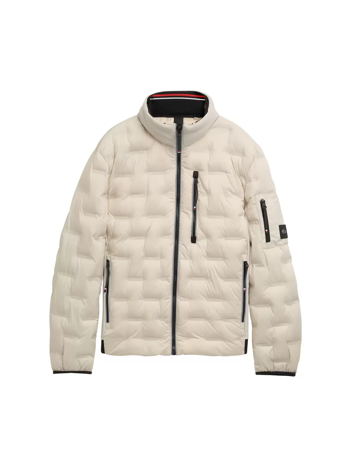 Hybrid Lightweight Steppjacke mit Kapuze im Stehkragen