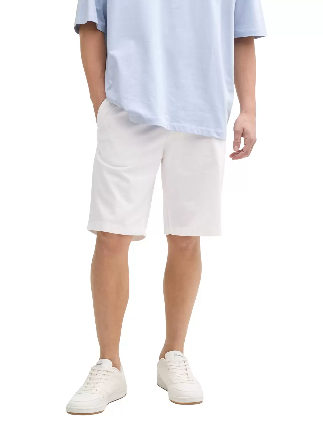 relaxed linen chino shorts