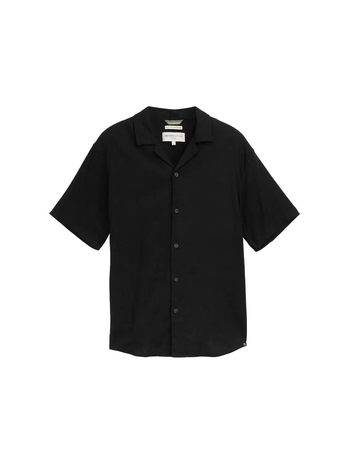 Relaxed Fit Kurzarmhemd mit Leinenanteil