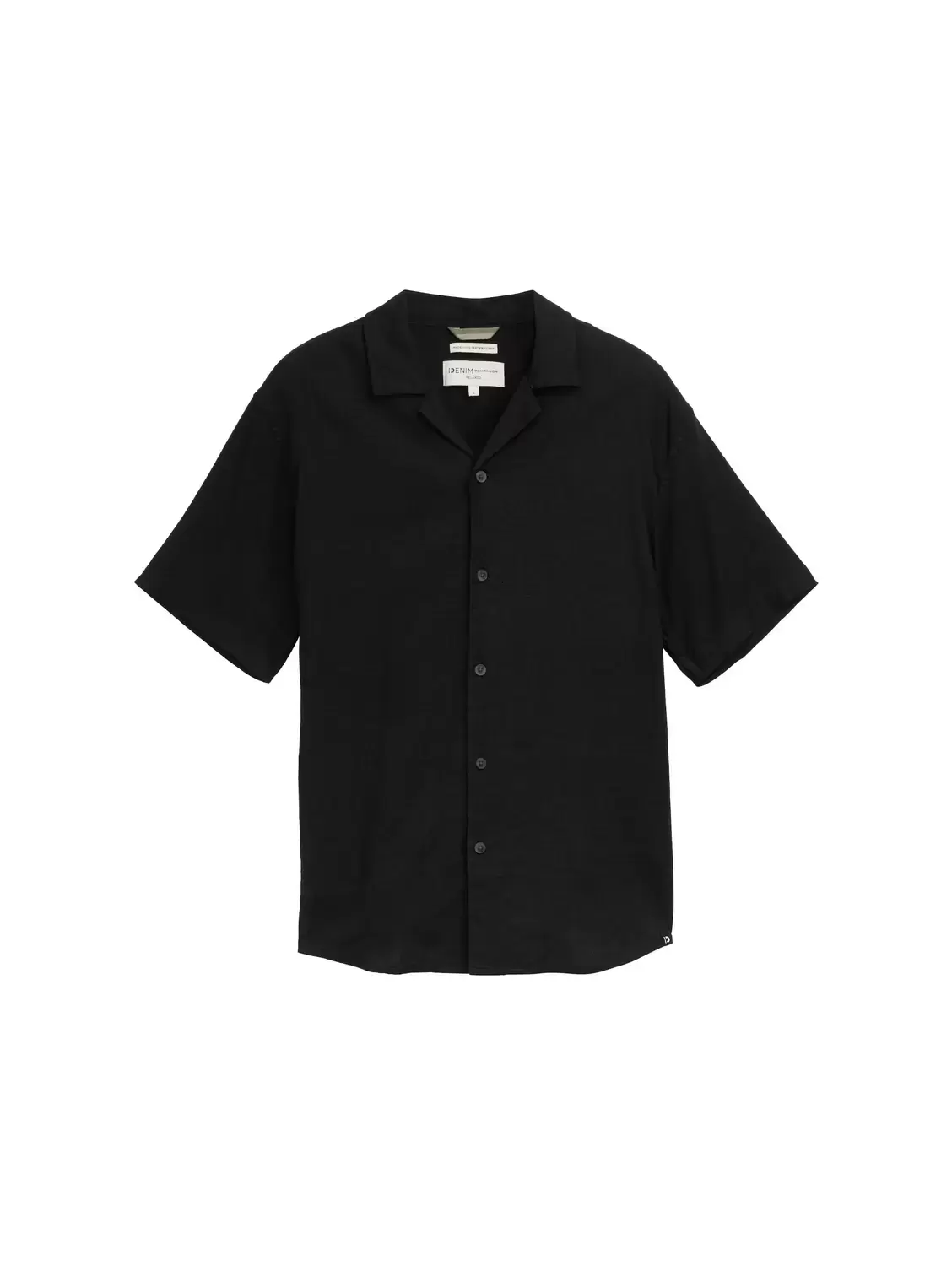 Relaxed Fit Kurzarmhemd mit Leinenanteil