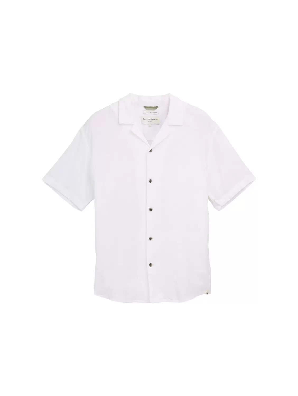 Relaxed Fit Kurzarmhemd mit Leinenanteil