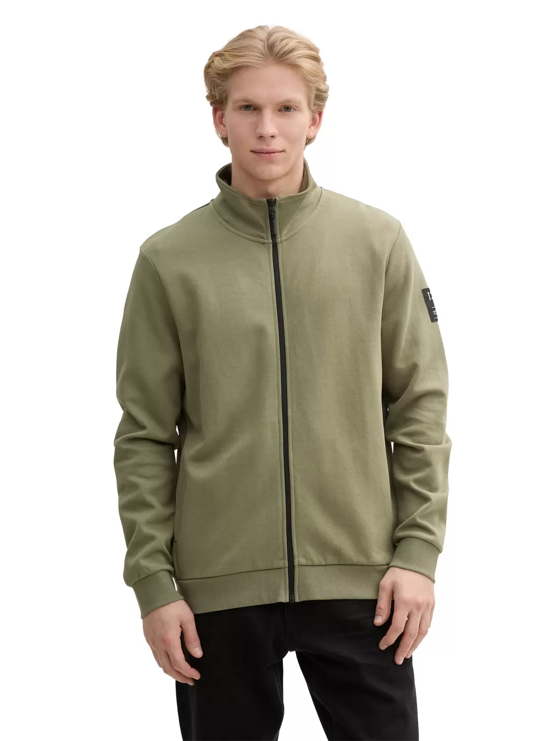 Sweatjacke mit Stehkragen