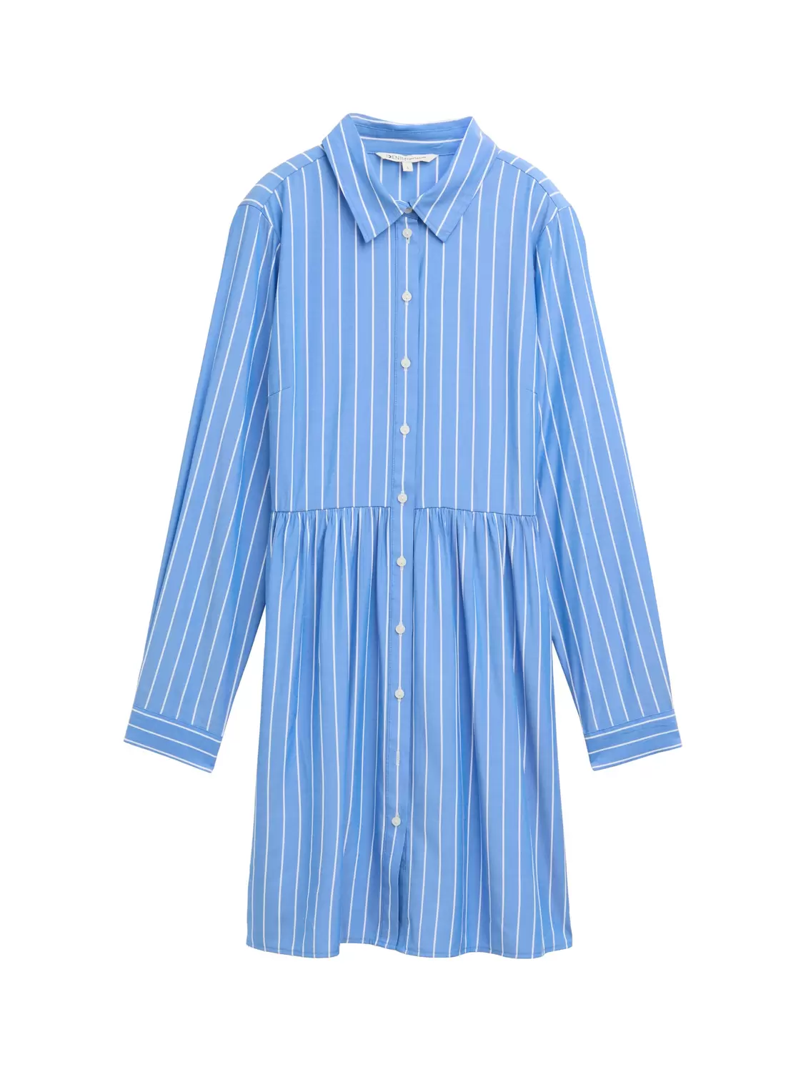 striped mini shirt dress - 37406/mid blue white st