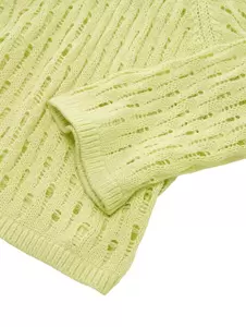 Cropped Strickpullover mit Lochmuster