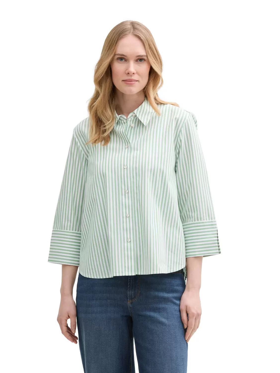 Loose Fit Bluse mit Streifenmuster