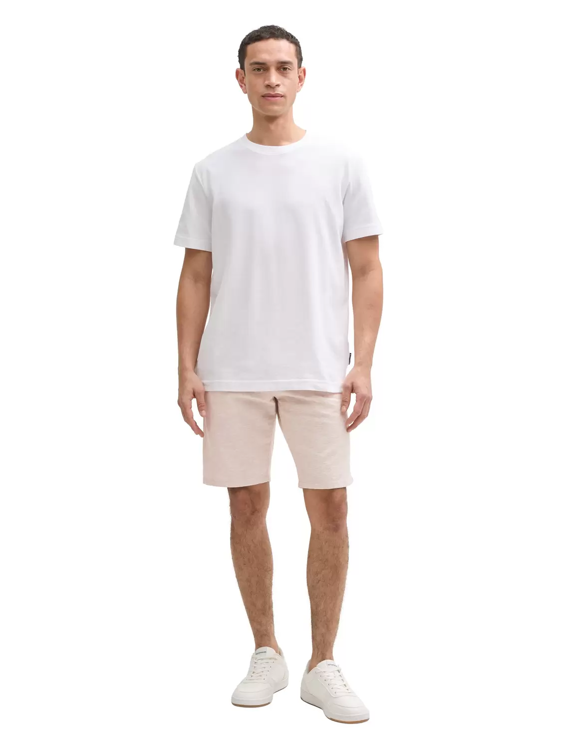Slim Chino Shorts mit Leinenanteil
