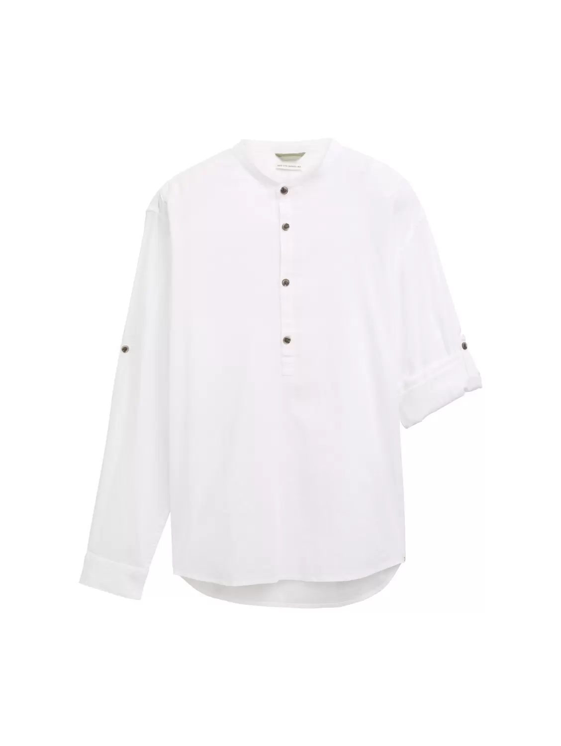 Relaxed Fit Tunika Hemd mit Leinenanteil