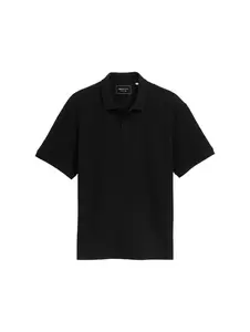 relaxed structured polo - 29999/Black