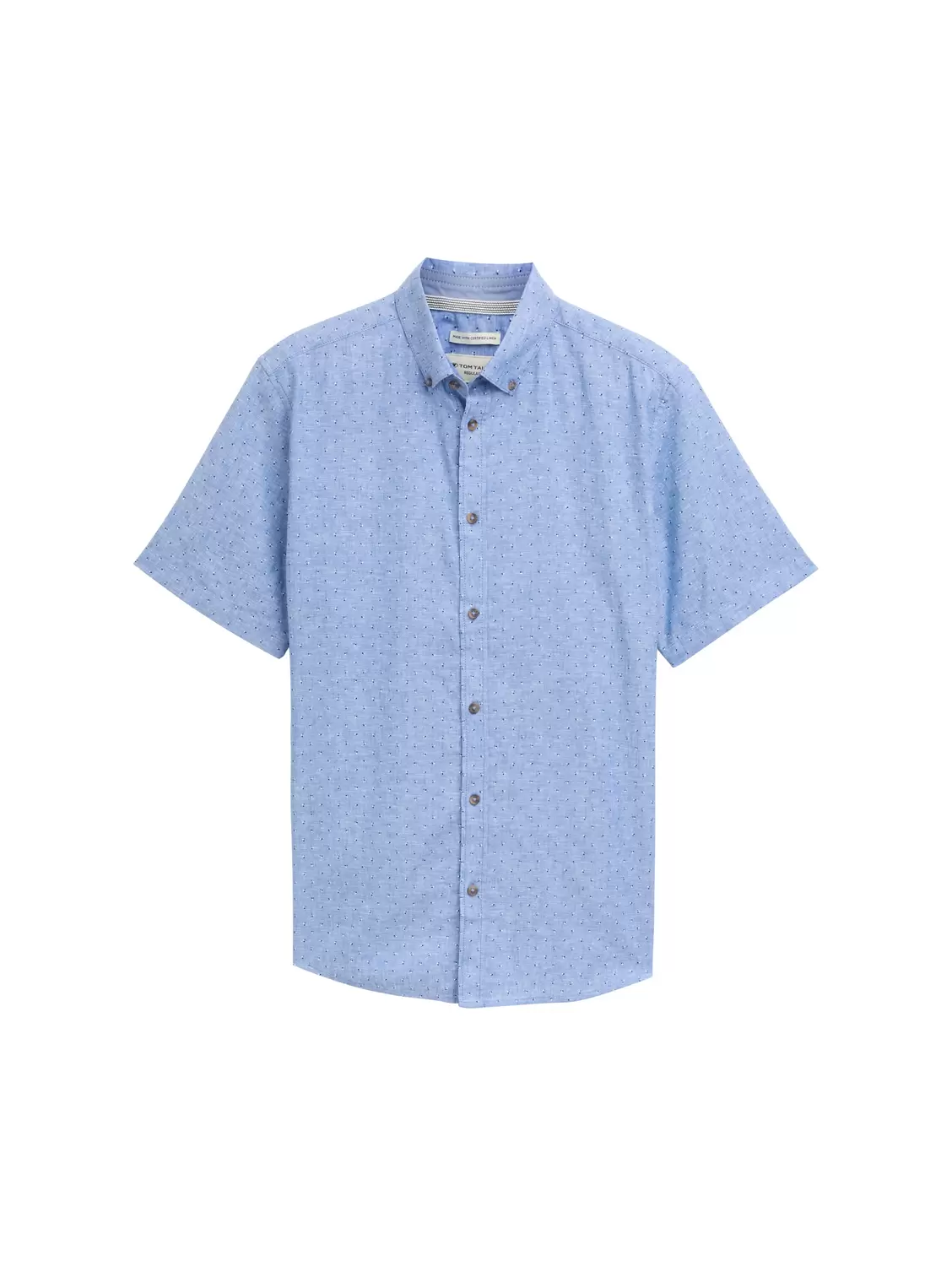 printed cotton linen shirt