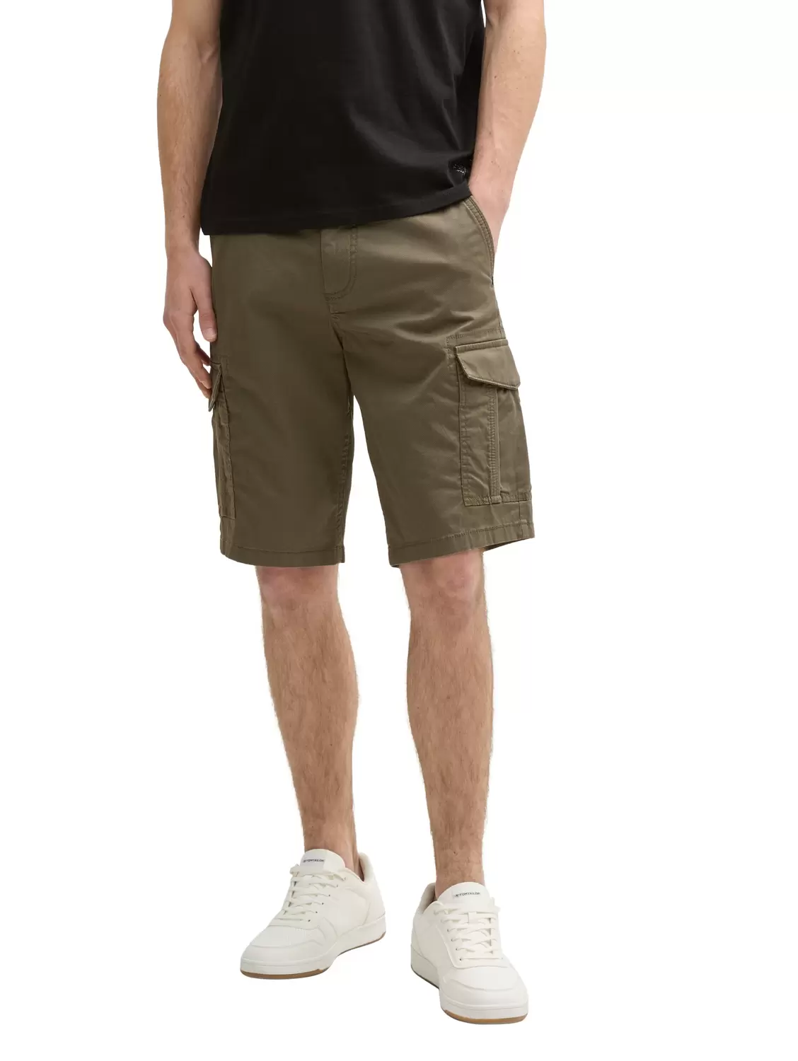 regular printed cargo shorts - 37215/olive triangl