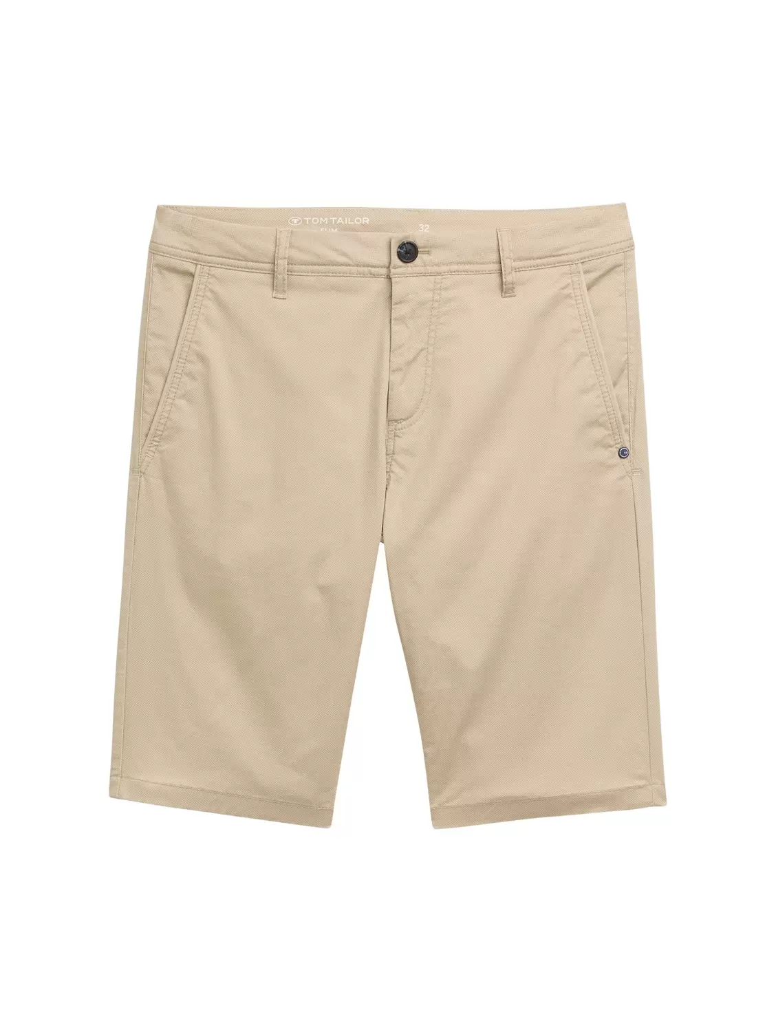slim printed chino shorts - 37214/beige triangle p