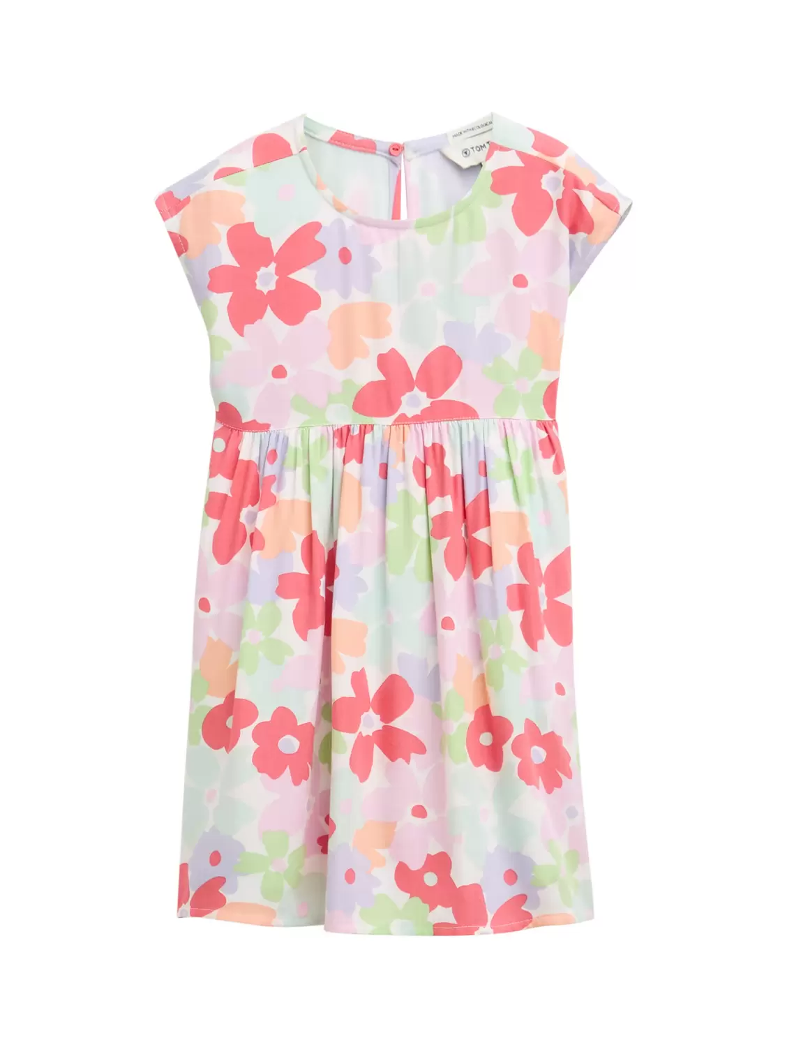 all over printed dress - 37776/big multicolor flow