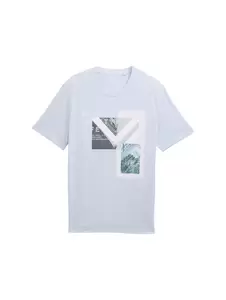 photo print  t-shirt - 35249/light blue grey