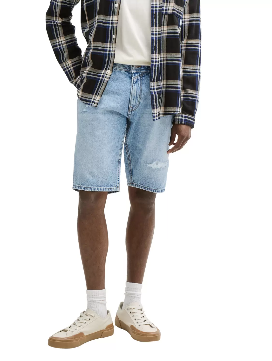 TTPIERS Slim Destroyed Jeans Shorts