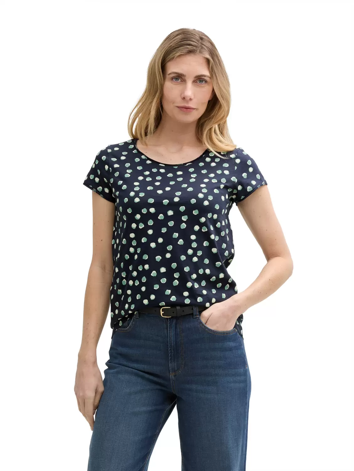 T-shirt slub crew neck