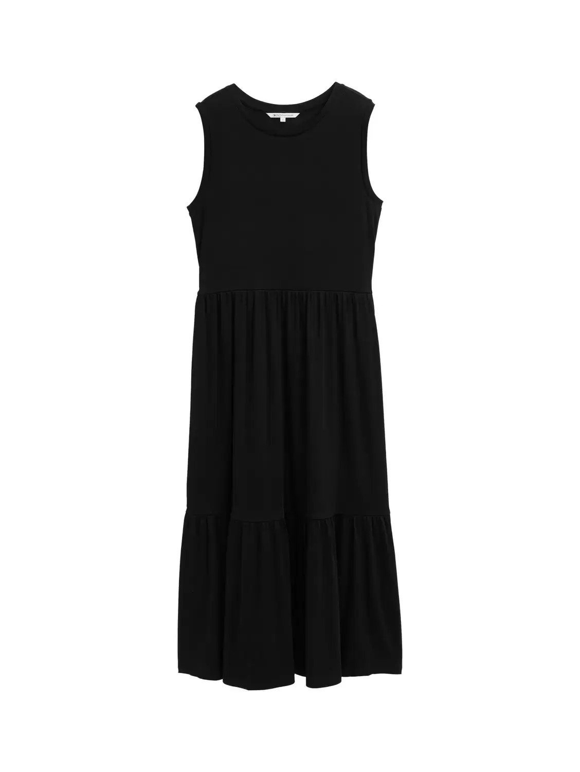 rib midi dress - 14482/deep black
