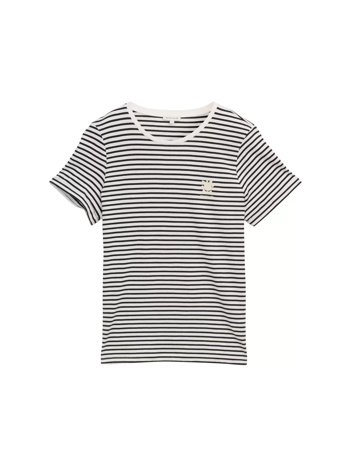 T-shirt stripe crew neck