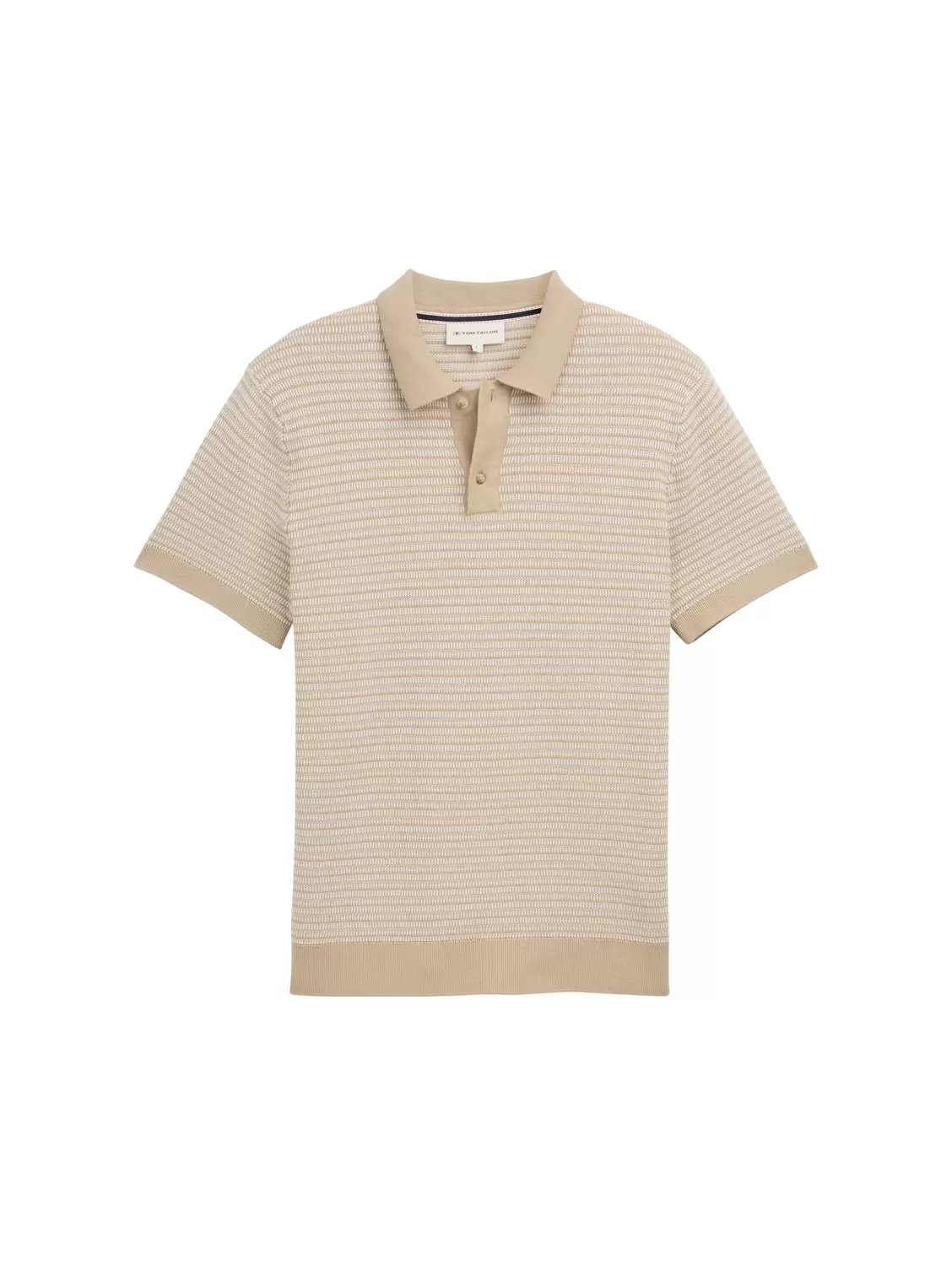 twotone structured knit polo