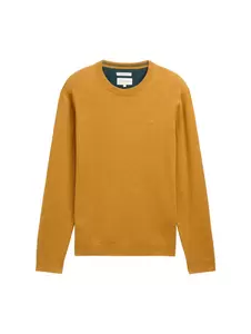 basic crewneck knit - 36292/mustard melange