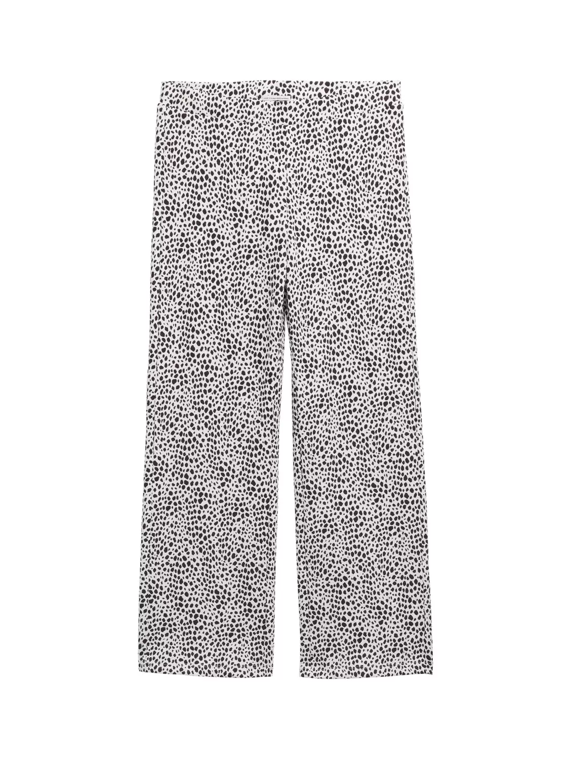allover printed wide leg pants - 38383/grey animal