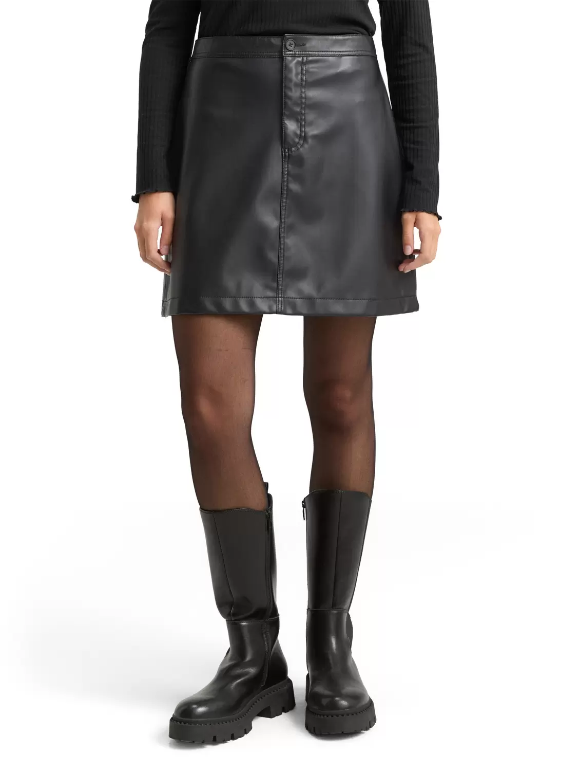 Mini-Rock in Leder-Optik