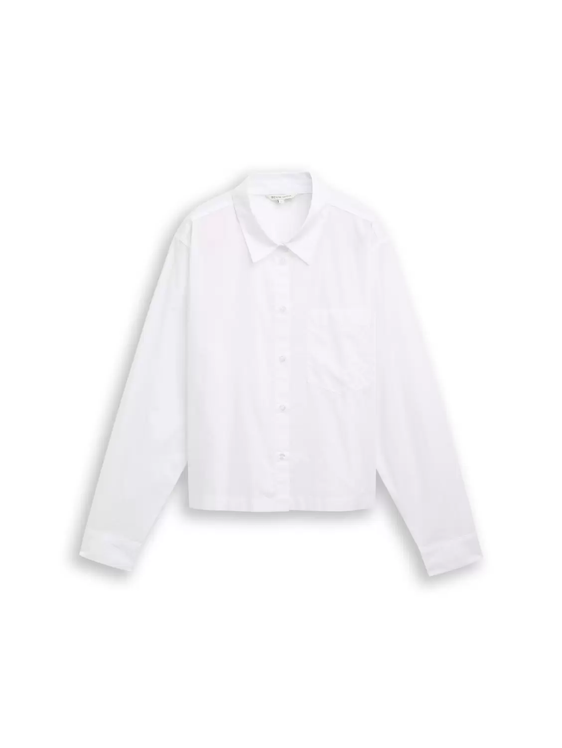boxy poplin shirt with pocket