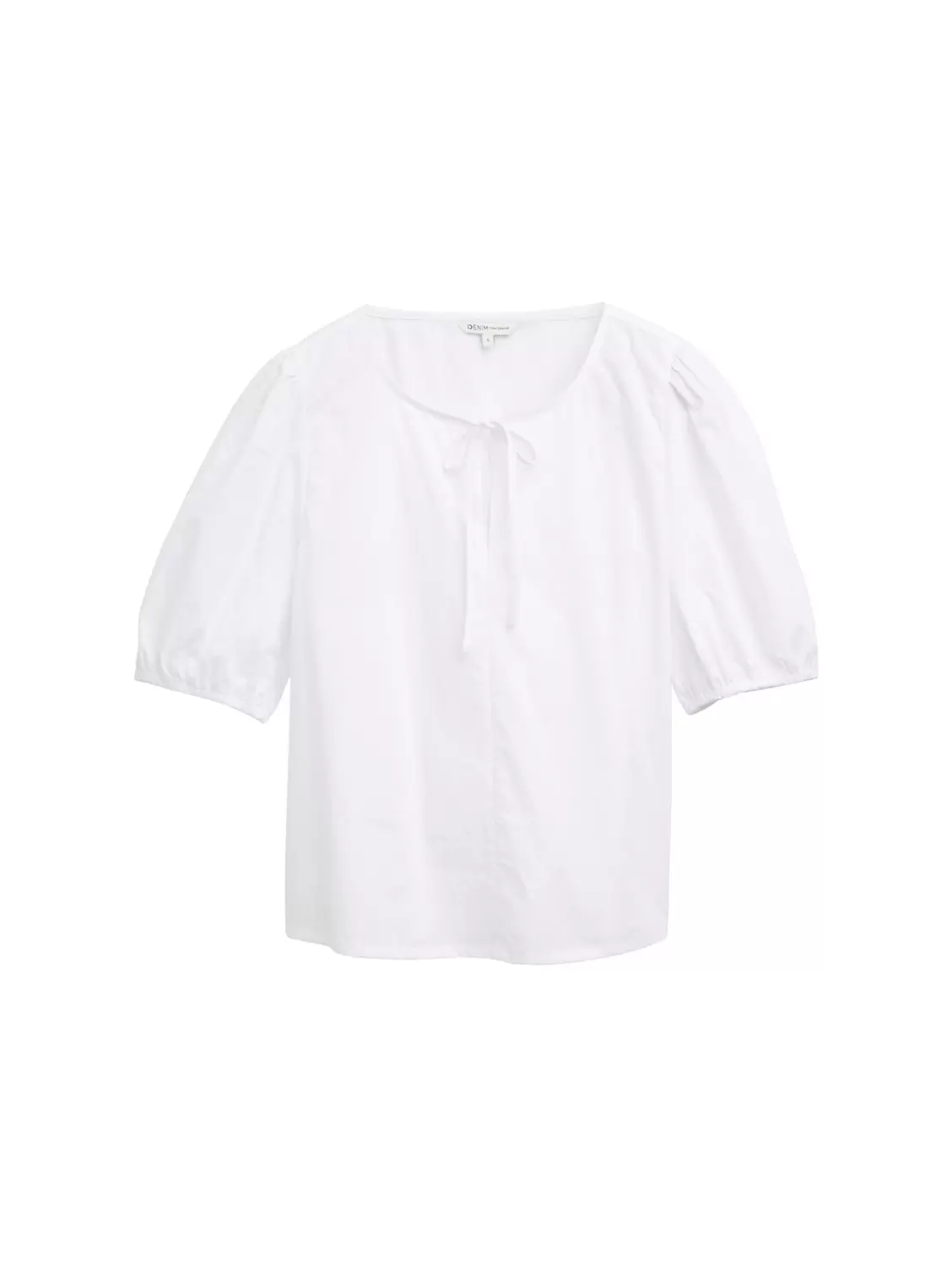 poplin blouse with bow detail