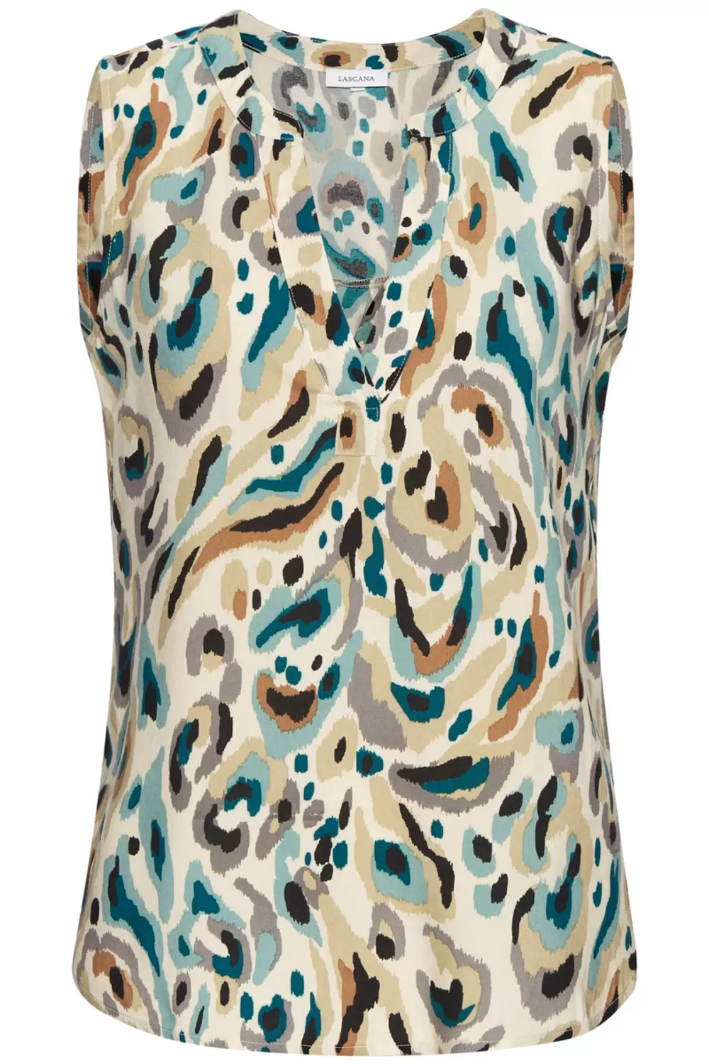 Blusentop - 23059/sand bedruck