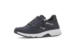 Sneaker low Materialmix Leder blau