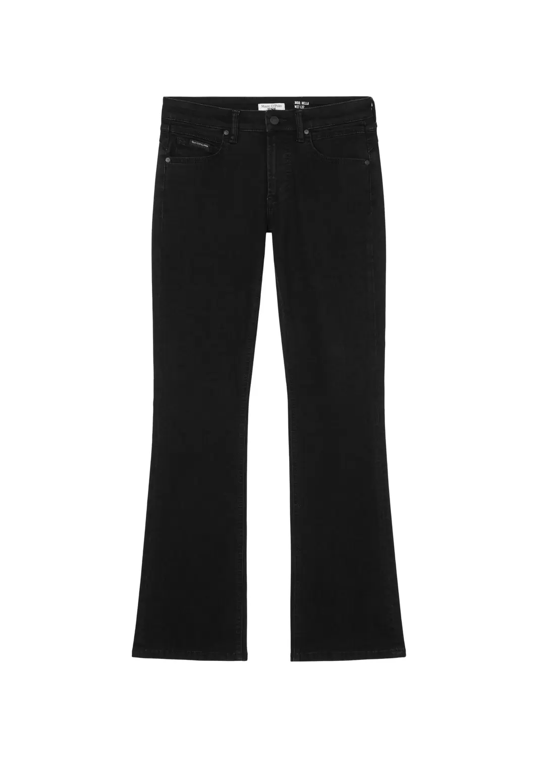 Denim Trousers, Mid Waist, Flared L female