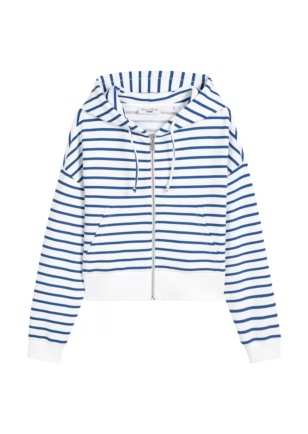 Streifen-Hoodie-Jacke relaxed