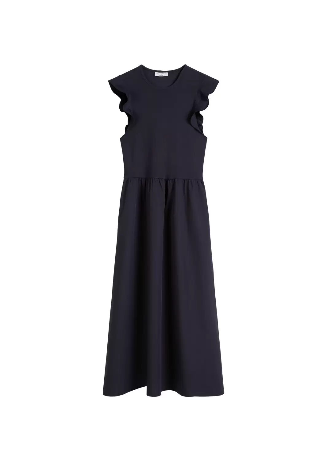 Volant-Jerseykleid flared