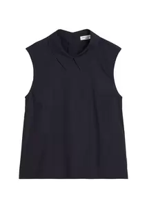 Ärmellose Popeline-Bluse regular