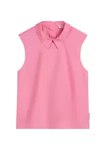 Ärmellose Popeline-Bluse regular