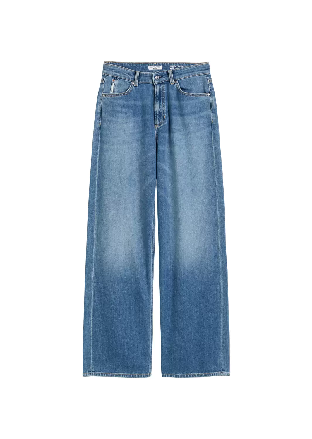 Denim Trousers, High Waist, Wide Le female