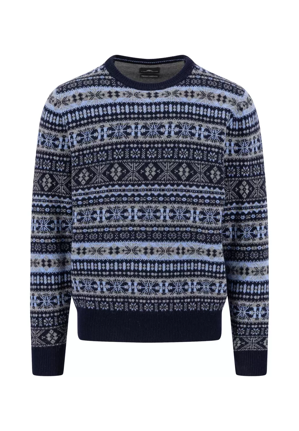 O-Neck, Jacquard, Lambswool*RWS